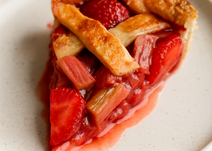 tarte rhubarbe et fraises